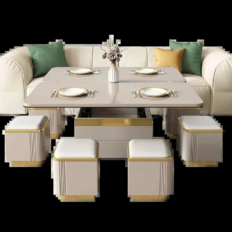 Modern Marble Folding Coffee Table With Storage For Living Room, Table Basse Furniture For Terrace And Lounge Side Table Möbel