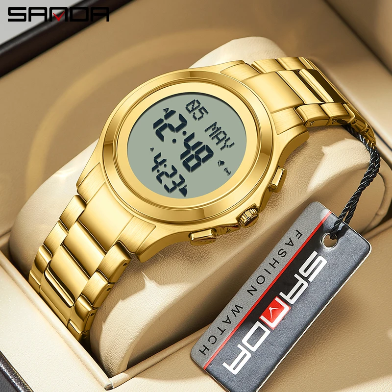 Sanda top-level Hot selling Watch  Arabic Tide man Watch Fashion Multi functional Reminder Direction Indicator WATCH 6170