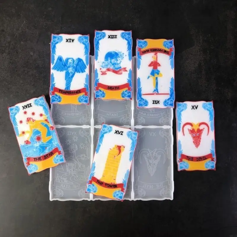User Friendly Tarot Card Silicone Mold Heat Resistant Silicone Mold Flexible Silicone Crafts Mold for DIY Jewelry Making