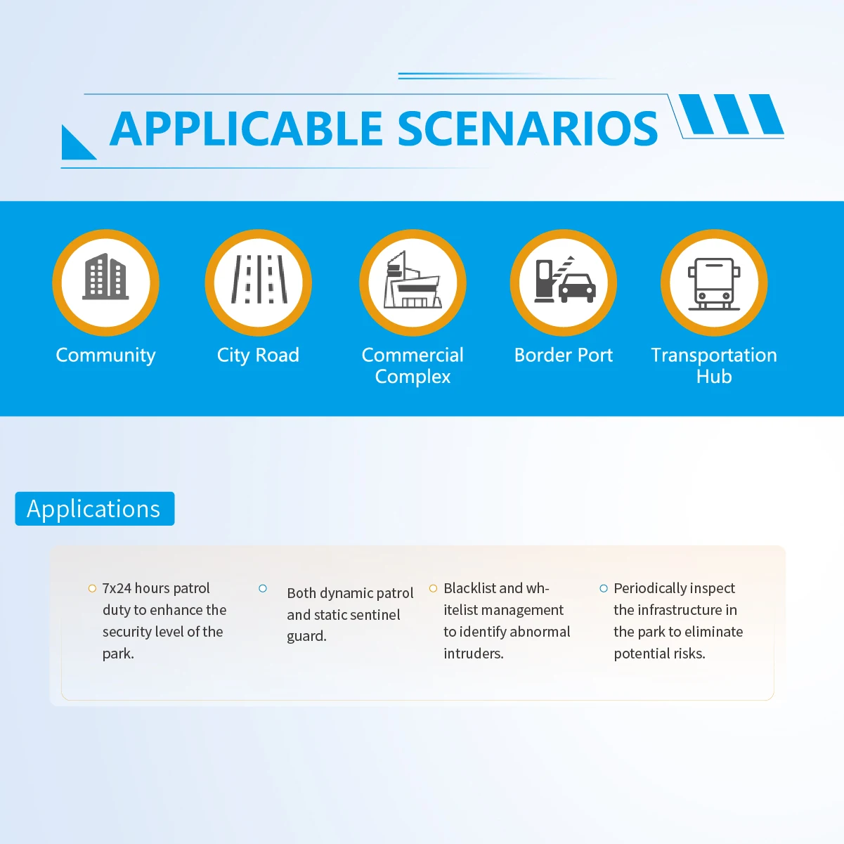 Hot Sale Park Security Patrol Panoramic Monitoring Autonomous Smart Security Patrol Robot