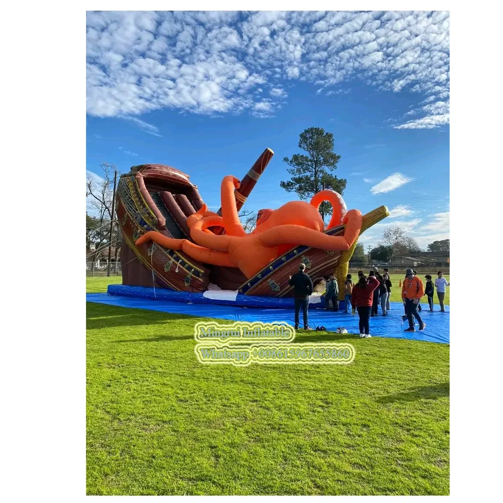 Outdoor playground inflatable slide inflatable pool slide inflatable water slides for kids
