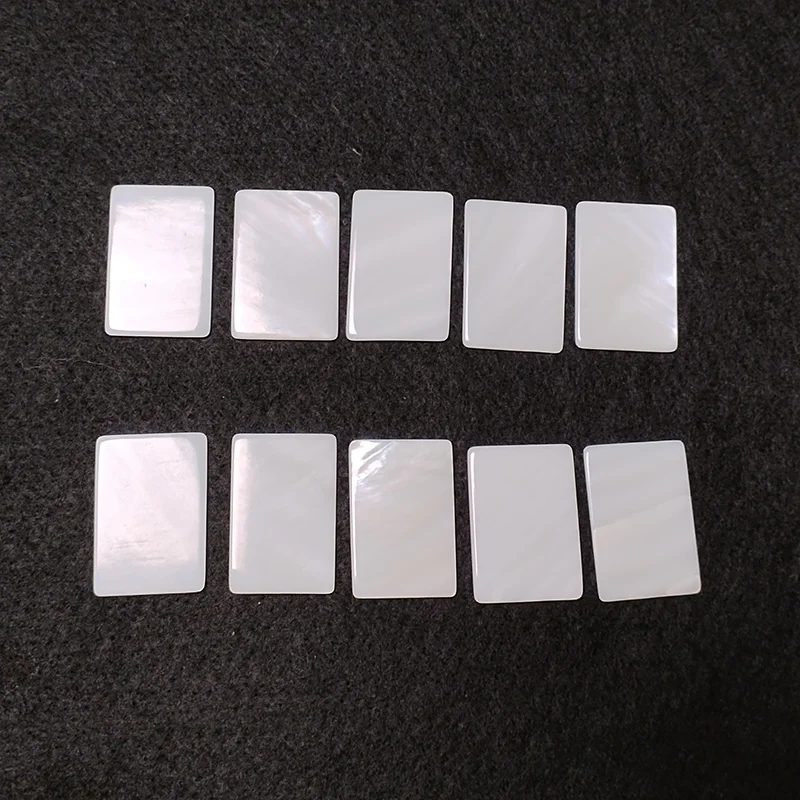 10 pcs Inlay Material White Mother of Pearl Shell Blanks Natural Shell Slice For DIY Musical Instrument Guitar Accessories