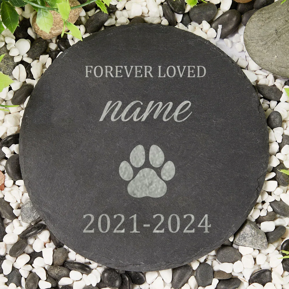 Pet Memorial Gift Custom Pet Memorial Garden Stone Slate Engraved Garden Slate with Dog Name Dog Loss Gifts