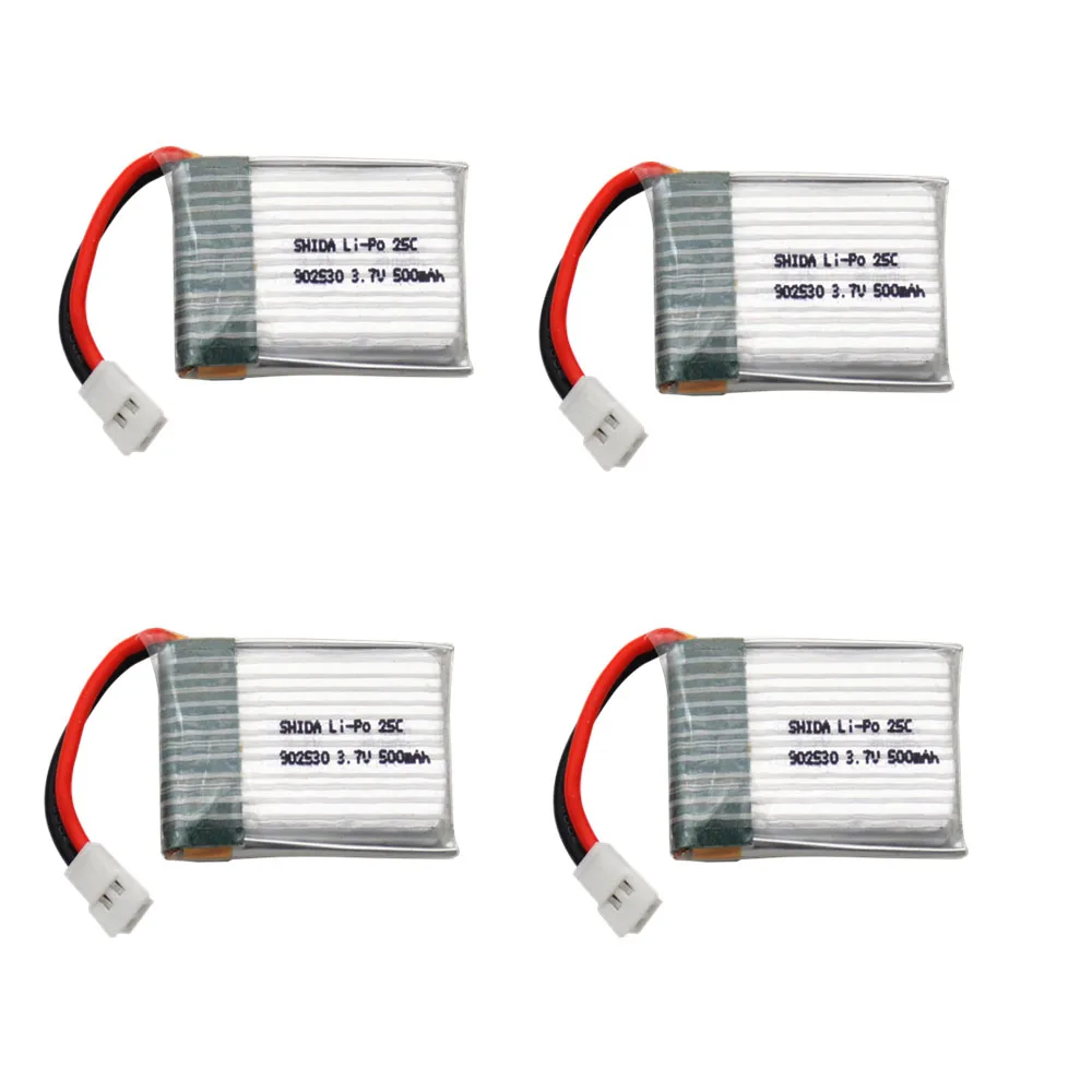 5 pezzi 3,7 V 500 mAh 902530   Batteria LiPo 25C per Wltoys V931 F949 XK K123 6Ch RC Elicottero batteria lipo di alta qualità 1S 3.7 V