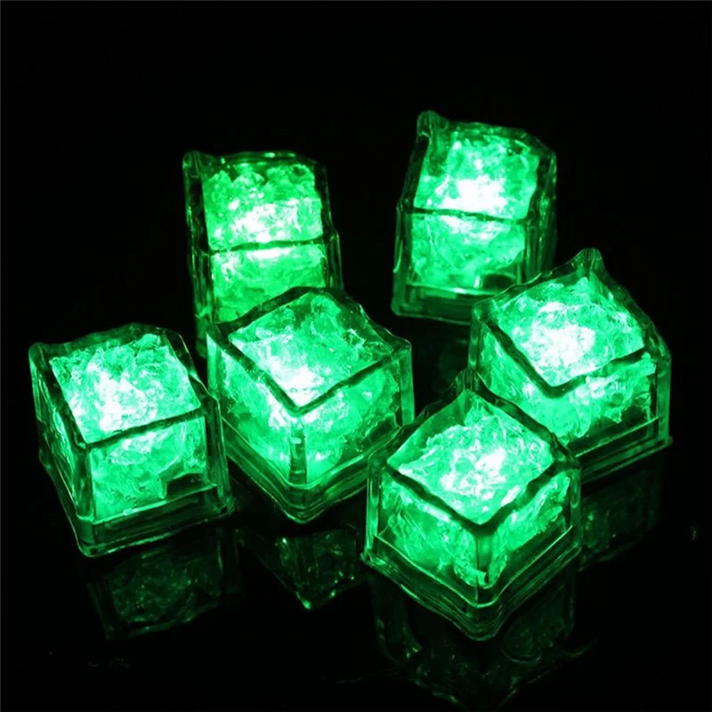 

AA63 HOT 12PCS Waterproof LED Ice-Cube Flashing Glow In The Dark Light Up For Bar Club Drinking Party Decoration