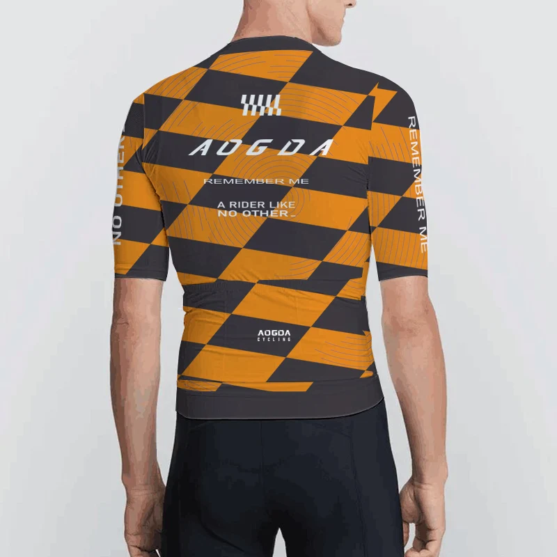 Aogda Pro Air Cycling Jersey for Men,Lightweight Aero Short Sleeve Bike Jersey,Breathable Slim Fit Bicycle Clothing