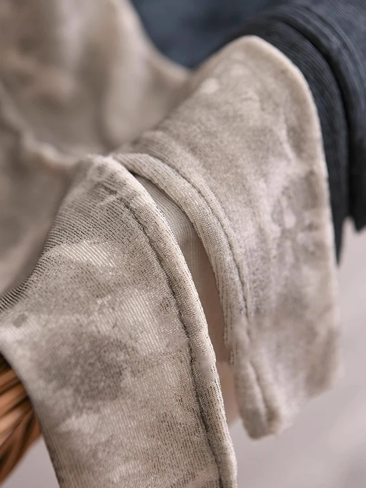 Loose Fit rundes Ne T-Shirt Aquarelldruck Long Sve Casual Sle für Damen Frühling Herbst Neuankömmling Vielseitiges Design