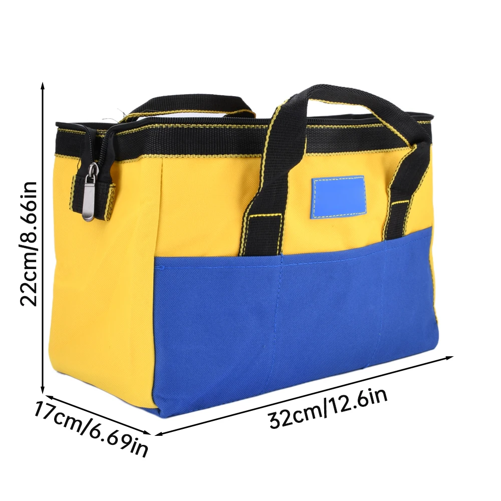 13 pulgadas lienzo herramienta bolsa gran capacidad impermeable herramienta organizador espesar resistente al desgaste hogar electricista herramienta bolsa de almacenamiento