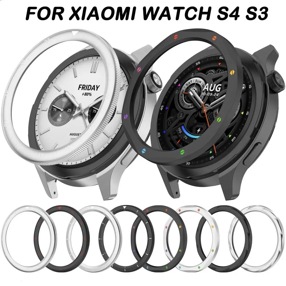 טבעת ברזל מתכת עבור Xiaomi שעון xiaomi s4 s3 נירוסטה מגן מגן מגן דקורטיבי כיסוי עבור mi s4/s3