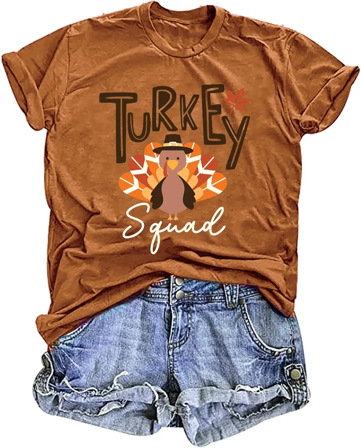 hohololo Thanksgiving T Shirt Women Funny Turkey Graphic Print Shirts Thanksgiving Gift Thankful Short Sleeve Tee Tops