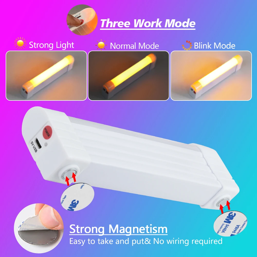USB LED Fill Light Handheld Wand Colorful Video Lamps Rechargable Photography Lighting Concert Adjustable LED Flash Selfie Lamps