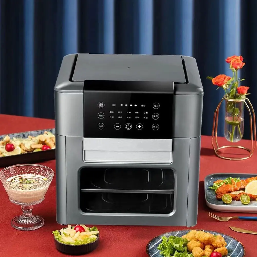 2025 جديد 12L فرن كهربائي مقلاة هوائية بدون زيت فرن بيتزا فرن هواء ذكي فرن خبز فرن حراري كهربائي عميق #6