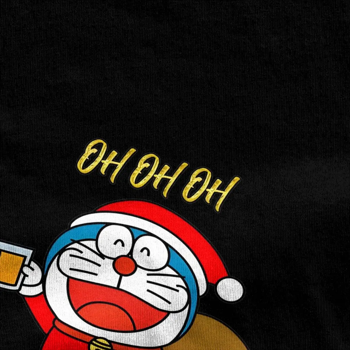 Merry Christmas D-Doraemon Cat 100% Cotton T Shirts Popular Tshirt for Men Summer Aesthetic Casual Short Sleeve Tees