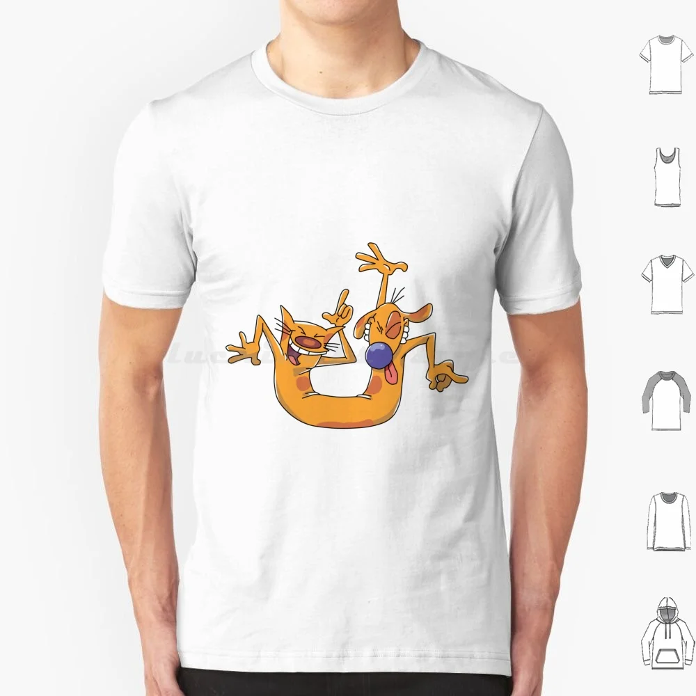 

Футболка 6xl, хлопковая крутая футболка, кошка, собака, собака, мультфильм, Ник-младший