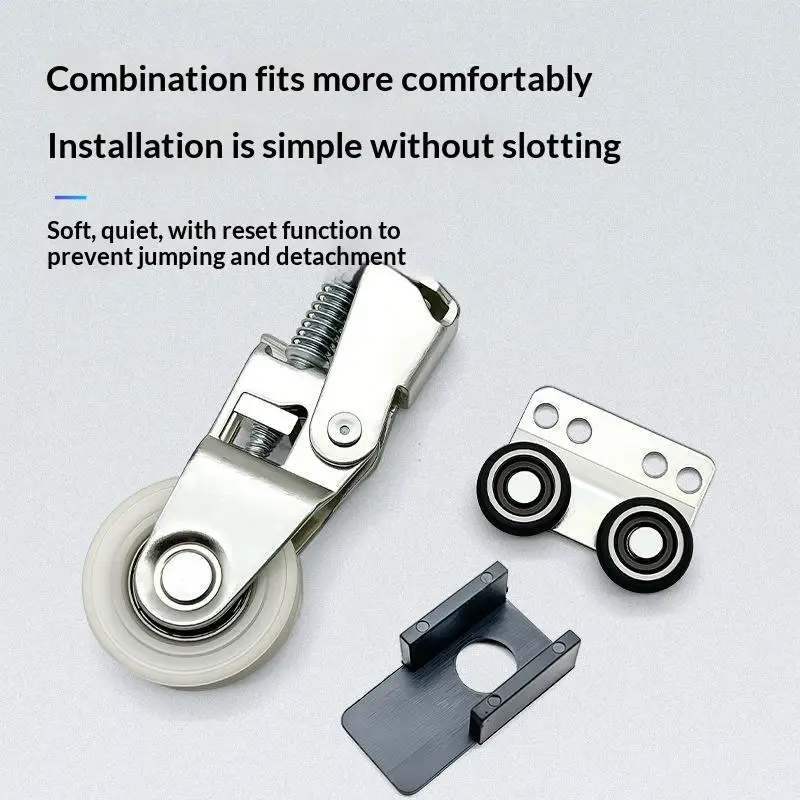 Smooth And Silent Sliding Door Wheels With Reset Function Wear Corrosion-resistant High Load-bearing Wheels Thickened Hardware