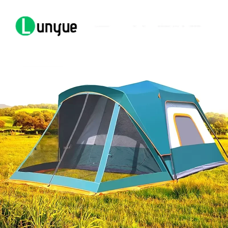 Automatic Camping Tent for 4-8 People Rainproof Outdoor Family Shelter 150D Oxford Cloth Large Space Easy Setup High Quality