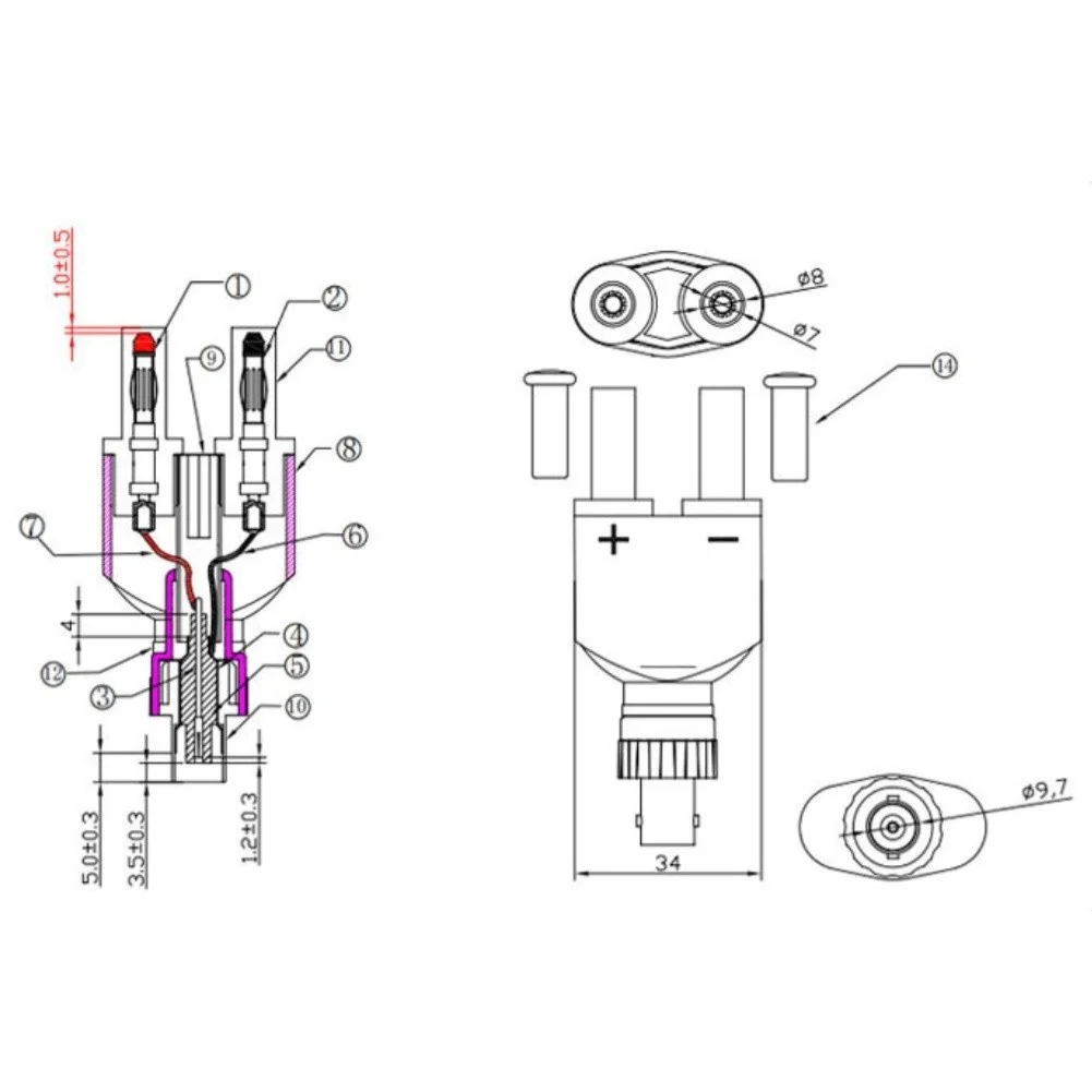 For Oscilloscope Multimeter Adapter BNC Female to 4mm Banana 5A 300V CAT III Rated for Reliable Signal Transfer