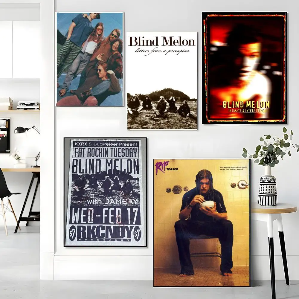 band B-Blind Melon-N Painting Calligraphy Artwork for Living Room Bedroom Office Home Decor