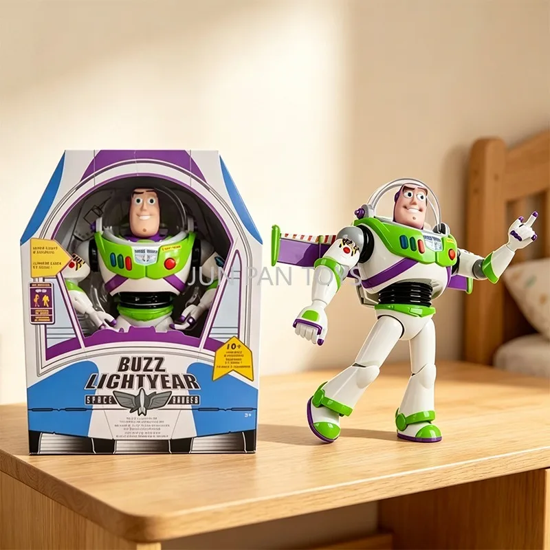 Figura de acción interactiva de Buzz Lightyear de Toy Story de Pixar, robot parlante con alas luminosas, juguetes coleccionables, regalos de cumpleaños para niños