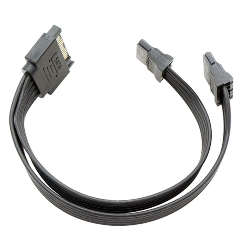 Sata Power Splitter Cable SSD HDD Hard Power Cable Sata 15 Pin Male To 2 Female Power Y-Splitter Extension Cable