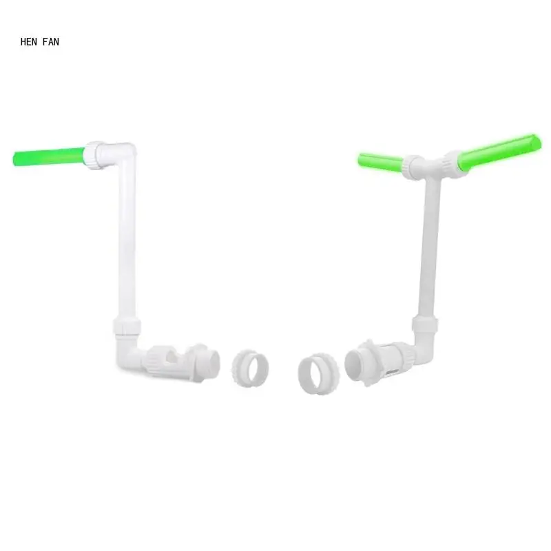 Swimming Pool Waterfall Fountain Florescent Light Pool Sprinkler Sprayer M89D