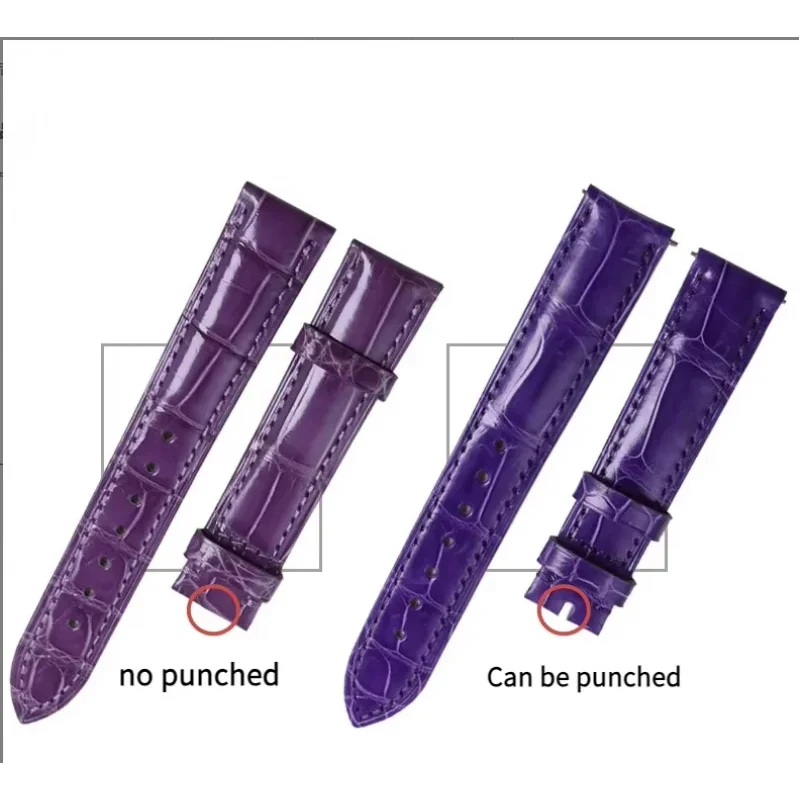 20mm handmade soft thin watch band Bamboostrap crocodile skin men women Soleil armani Longines Tissot Cartier OMEGA