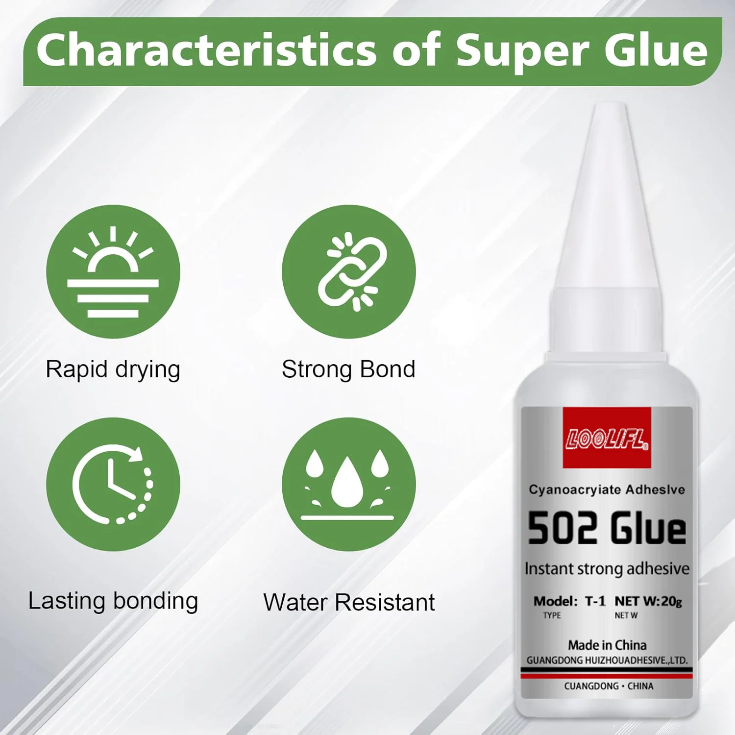 1-3pcs,20ml,502 super glue, colle cyanoacrylate à séchage rapide, cuir, caoutchouc, bois, métal, verre, colle liquide fortement adhésive, non blanche, durable, envoi gratuit du tube de colle goutte à goutte.