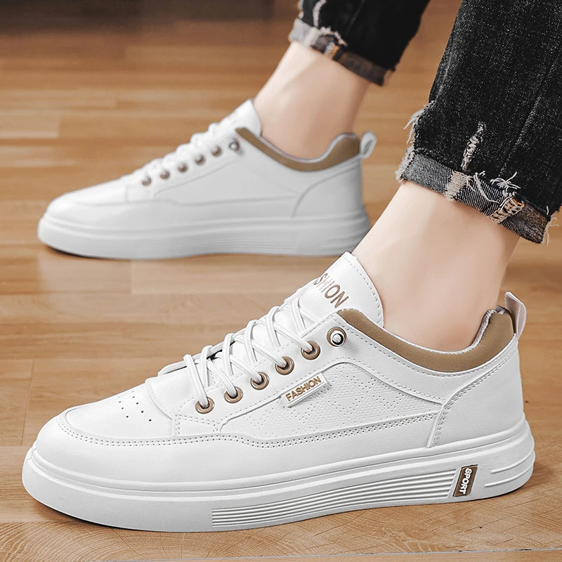 

2025 новая модель мужской кожаной обуви, повседневная удобная обувь для крикета, модные мужские кроссовки, легкая обувь для вождения