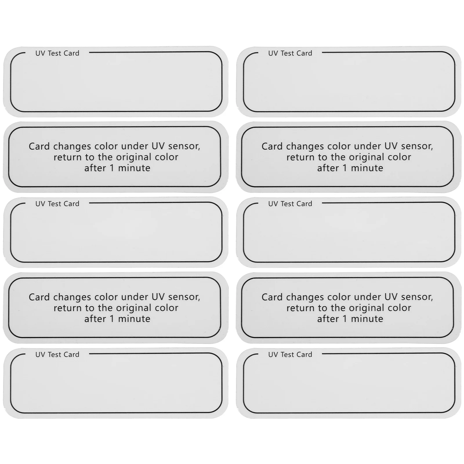 

10 Pcs UV Intensity Testing Cards for Detection Rays Sun Ovulation