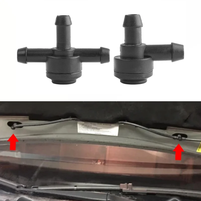 

A Pair Front Windscreen Wiper Washer Valve T L Type For Volvo C30 S60 V40 V70 XC90 UK Car Exterior Accessories