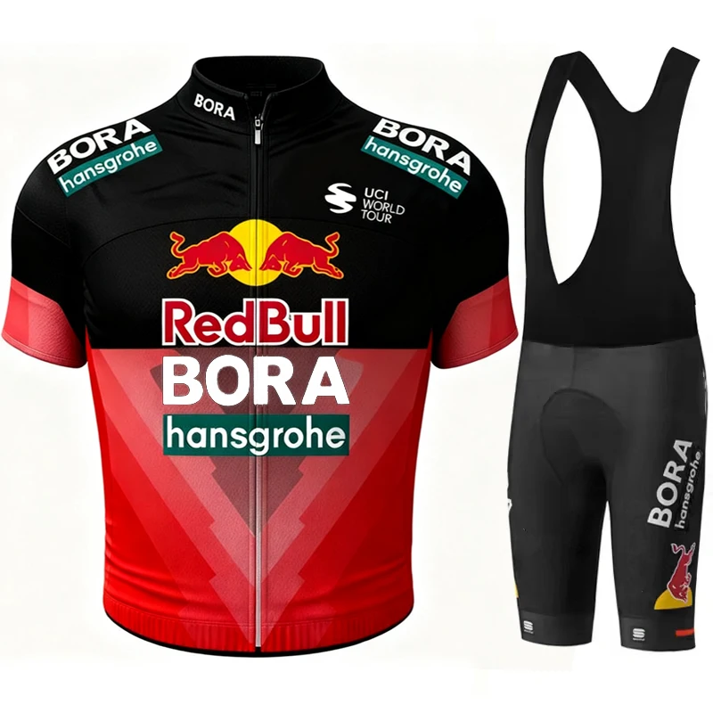 

Cycling Wear Red Bull Bicycle Uniform Tricuta Man Mtb Summer Bike Jersey Bib Short Men Men's Blouse Road Clothes Shorts Set Mens