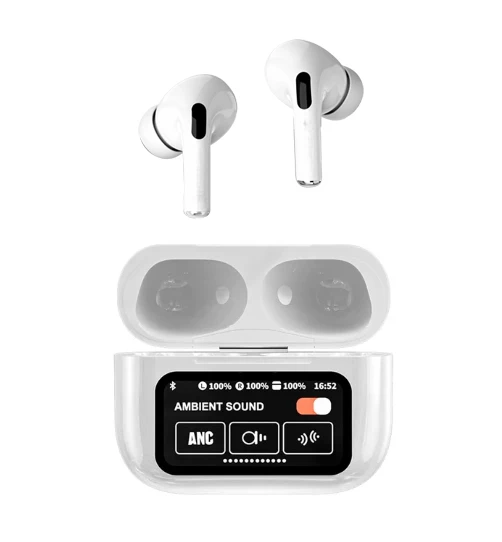 Fashion Noise Reduction Earbuds Wireless Bluetooth Earphones HD Mic Call Earbuds LED Touch Screen Control Wireless Earphones New