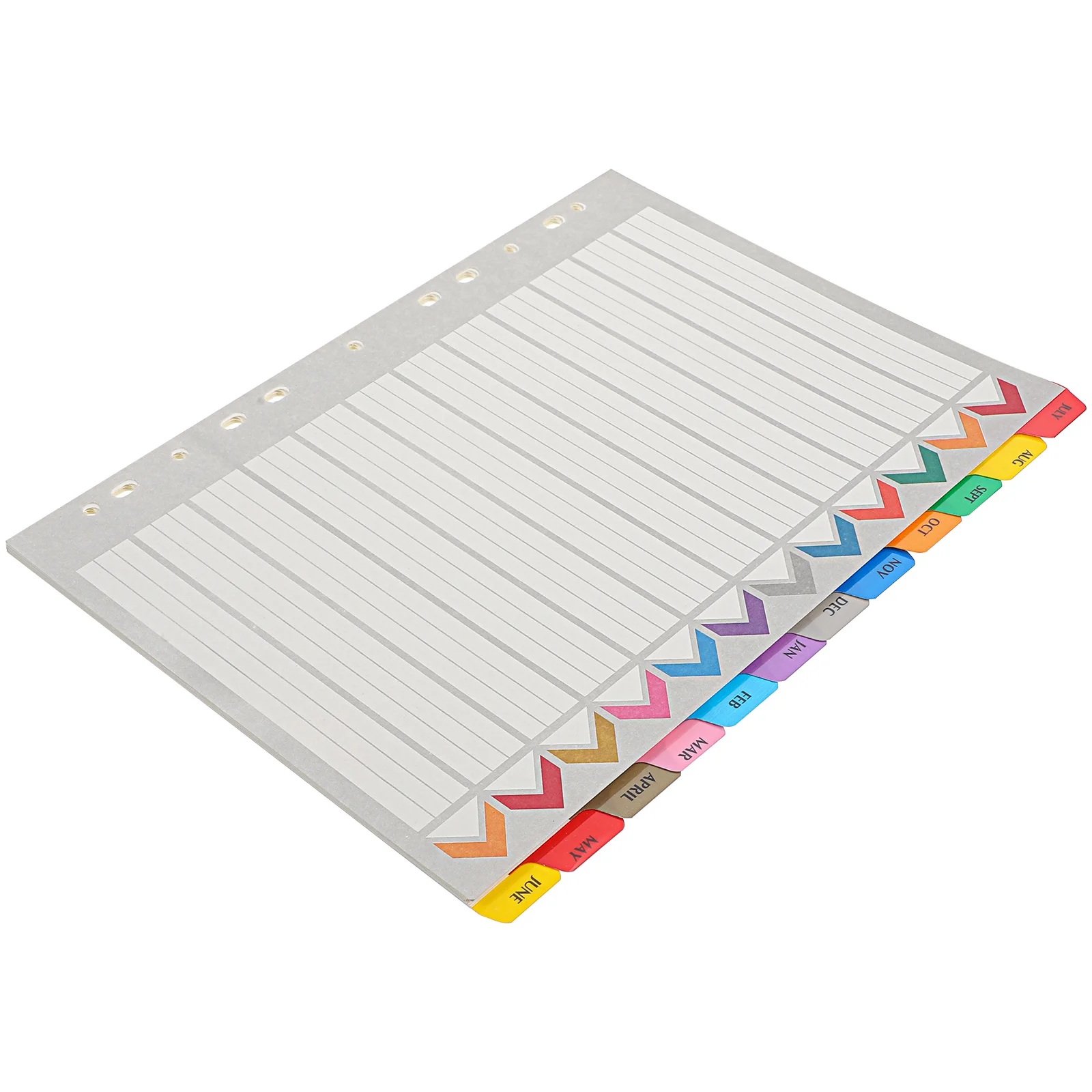 

12 Sheets A4 Binder Dividers with Tabs Separators Index Tabbed Notebook Page Label Board for Lever Arch Files Loose Leaf
