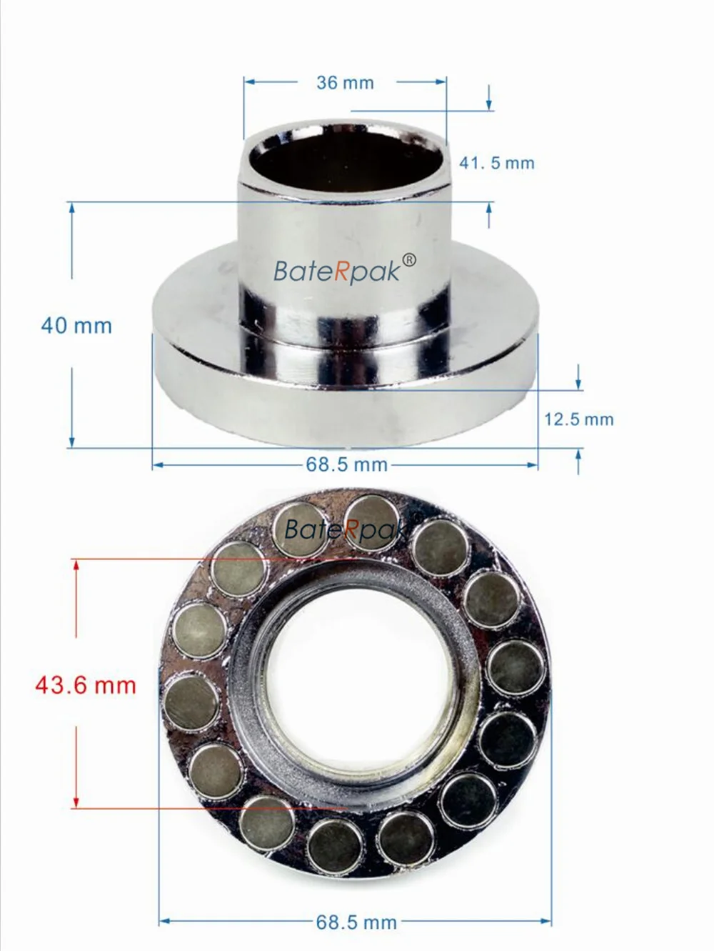 BateRpak YM600-B الكهربائية ماكينة طباعة الوسائد قطع الغيار ، YM600B الحبر كوب ، بدون حلقة ، قطر 43 مللي متر 1 قطعة