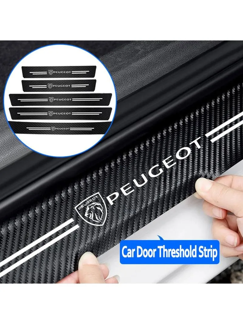 Para peugeot 4008 5008 207 307 308 acessórios do carro 4 pçs protetor do peitoril da porta do carro