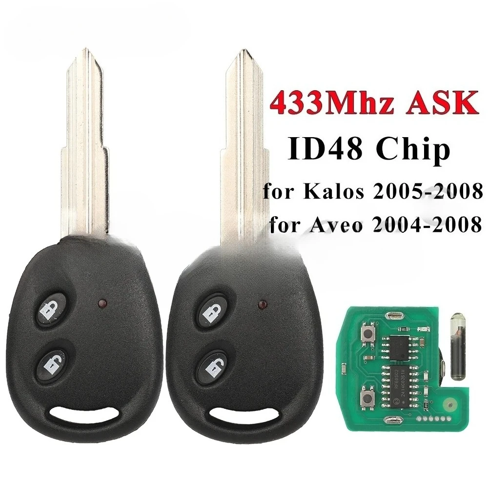 

433 МГц ASK ID48 чип автомобильный дистанционный ключ для Chevrolet Aveo Kalos Barina 2004-2008 авто 2-кнопочный ключ управления RK940EUT CE0678