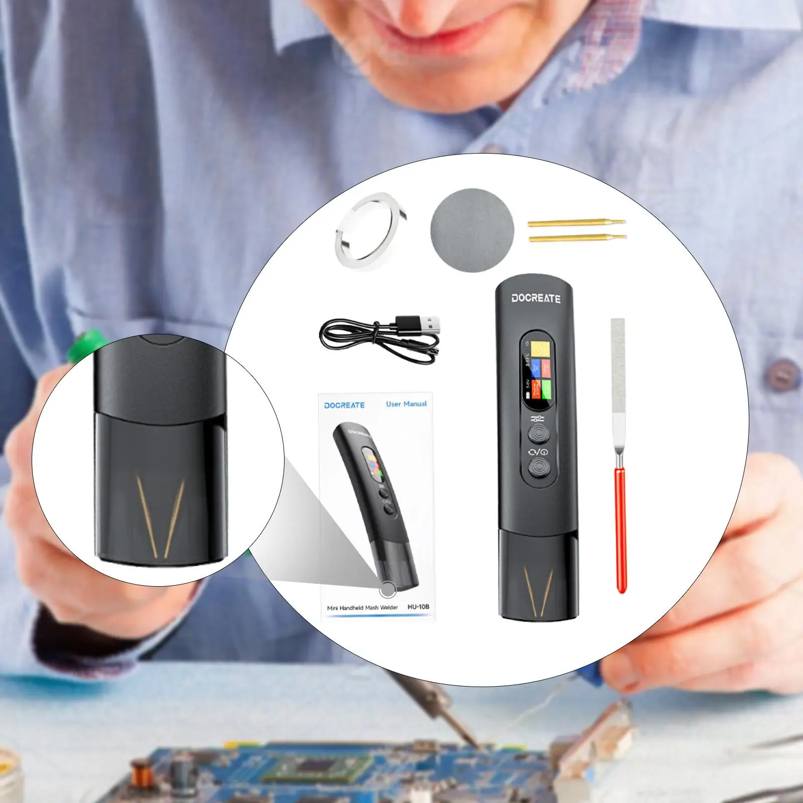 Portable Welding Machine Welder for Welding Tool Compact Machine with 99 Adjustable Speeds for Battery Pack Manufacturing