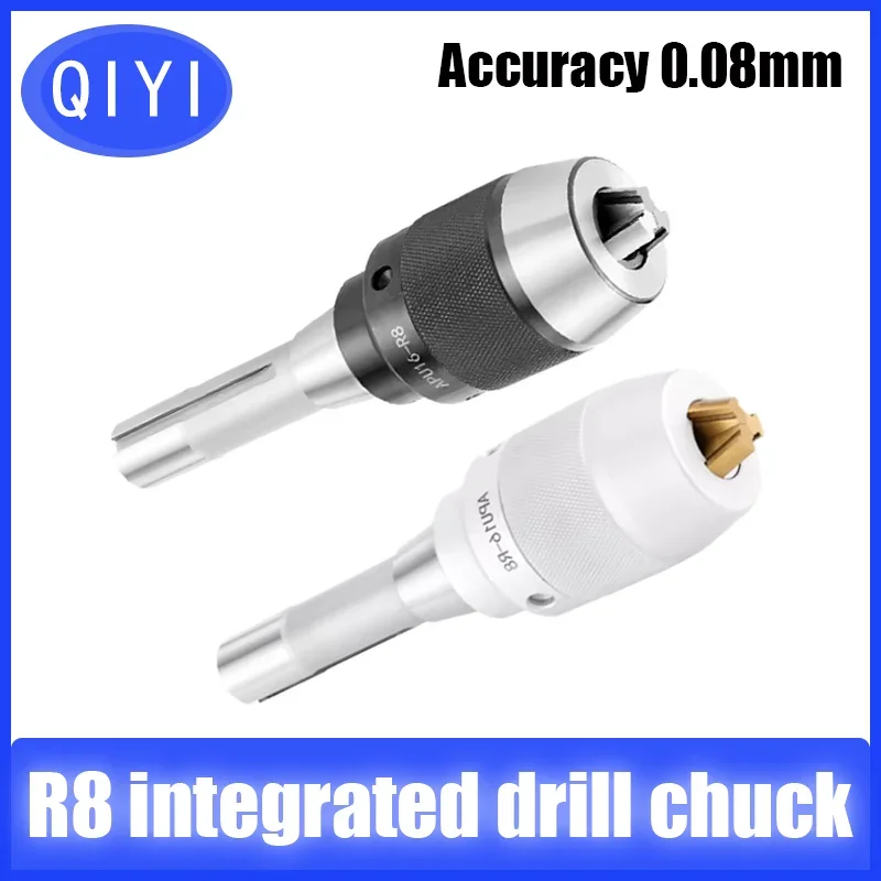 

QIYI R8-APU CNC integrated drilling chuck milling machine self-locking taper shank self tightening drilling chuck straight shank