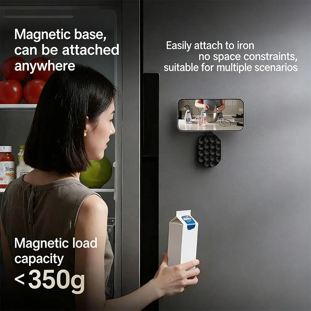 3-in-1 Magnetische Auto-Handyhalterung, Saugnapfhalterung & Tischständer, 360° ° Verstellbarer Telefonständer für iPhone, Laptop, Auto – Detail 7