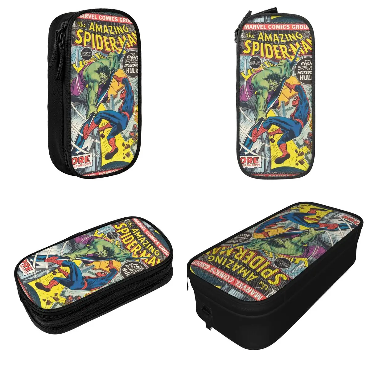 Amazing Spider-Man Pencil Case Spiderman Pen Bag Student Big Capacity Students School Cosmetic Pencilcases