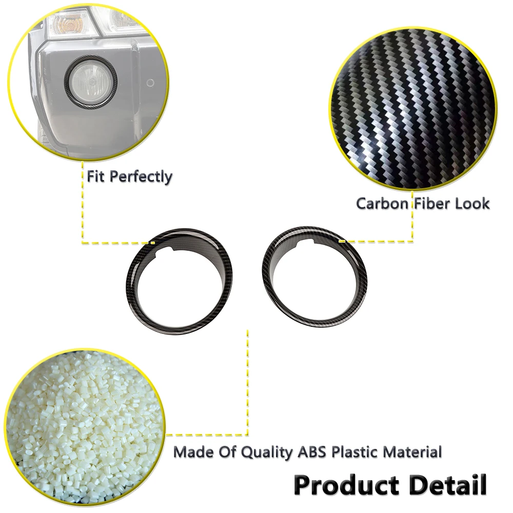 الجبهة الضباب الخفيف غطاء الكسوة ل جيب قائد 2006-2010 سيارة ديكور الإضاءة حلقة تصفيف السيارة القوالب الخارجية اكسسوارات ABS