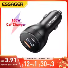 Essager 100 W Autoladegerät USB A & C Quick Charge