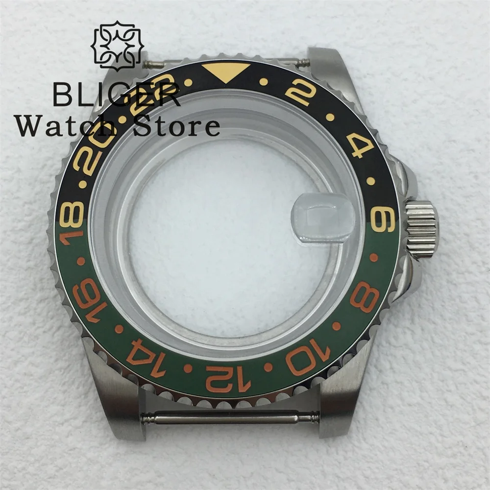 

BLIGER 40mm stainless steel case ceramic bezel sapphire glass with NH34 35 36 ETA2824 2836 DG2813 3804 Miyota 8205 8215 movement