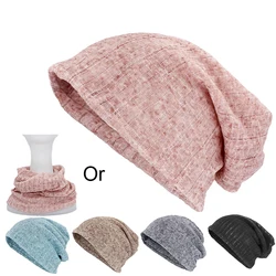 LOVINGSHA Autumn Winter Dual-use Women Hats For Ladies Skullies Beanies Stripe Design Thin Girl Fashion Feminino Scarf HT205