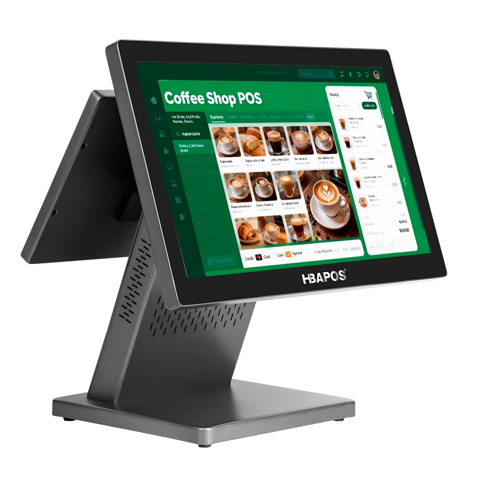 

ATV&UTVTouch Point of Sale 15.6+11.6 Inch Dual Screen All in One Pos System Manufacturer for Restaurant Shopping Mall