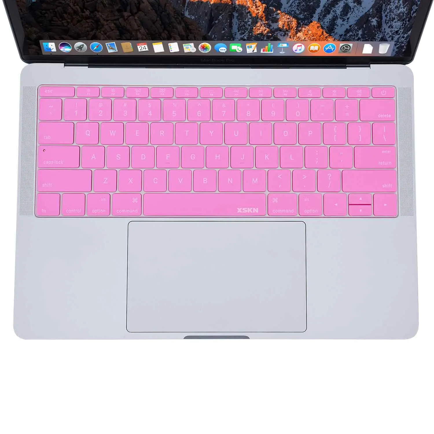 XSKN English Language Black Silicone Keyboard Cover Skin Protector for Macbook Pro 13.3 Inch MacBook 12 Inch US Layout