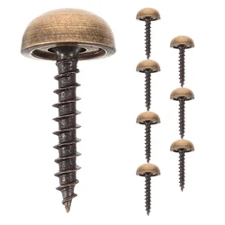 8 Pcs Self-tapping Screws Brass for Wood Decorative Nails Decorate with Caps Cover