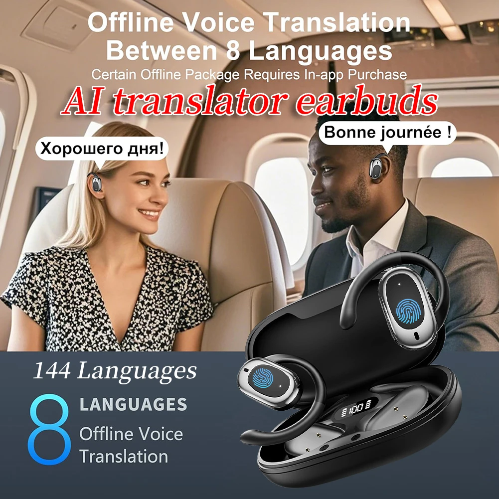 M57 AI translator earbuds 144 Languages Real Time Translator headphones Wireless Bluetooth instant voice Translation Earphones