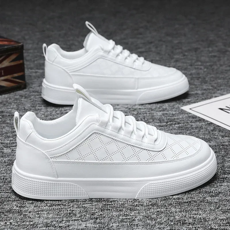 2025 Summer New Breathable Thin Men's White Shoes Student Korean Trendy Versatile Sports Casual Shoes EVA Sole RUBBER Upper