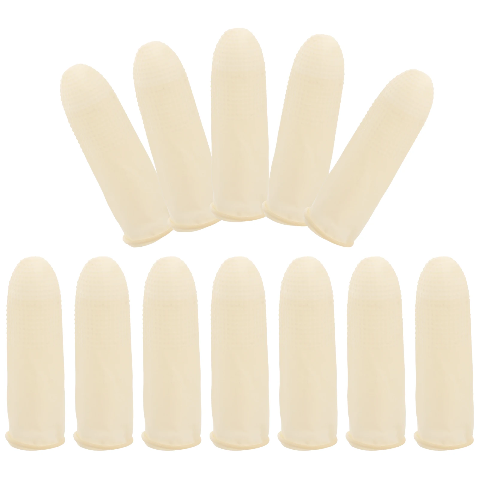 100 Pcs Anti Slip Thickened Latex Finger Cots Disposable Protectors for Beauty Nail Labor Finger Tips Protector Gloves